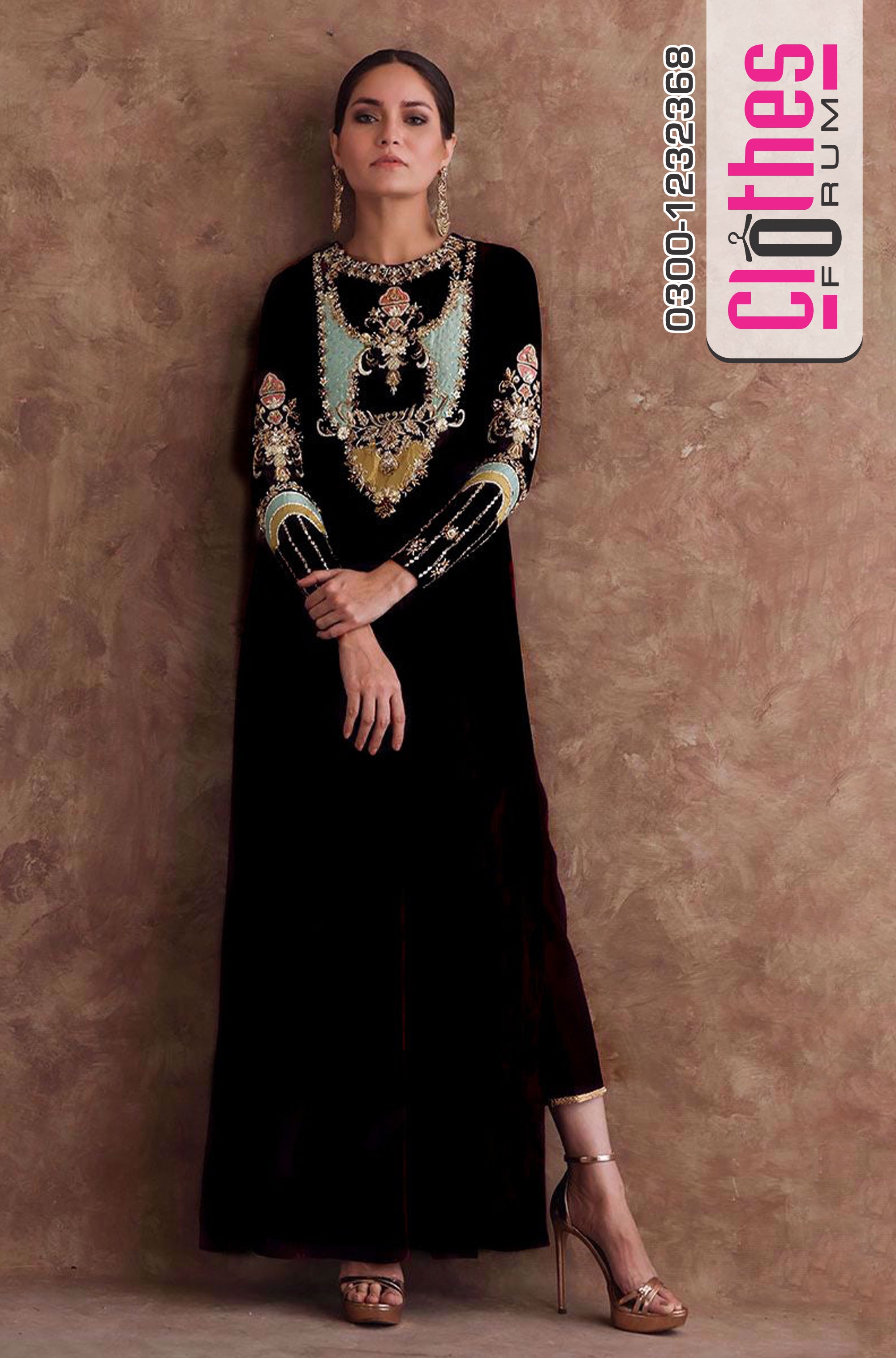 Timeless Black Velvet Grace – Sara Rohail Luxury Wedding Couture