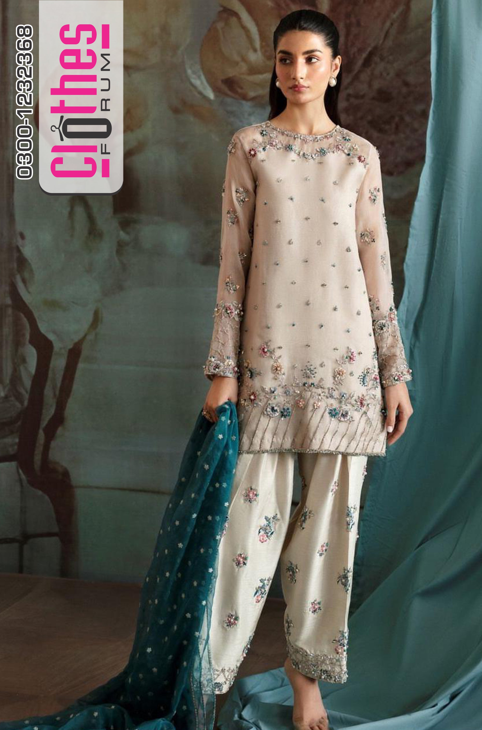 Bridal Kathan Organza Kameez - Ayesha & Usman Collection