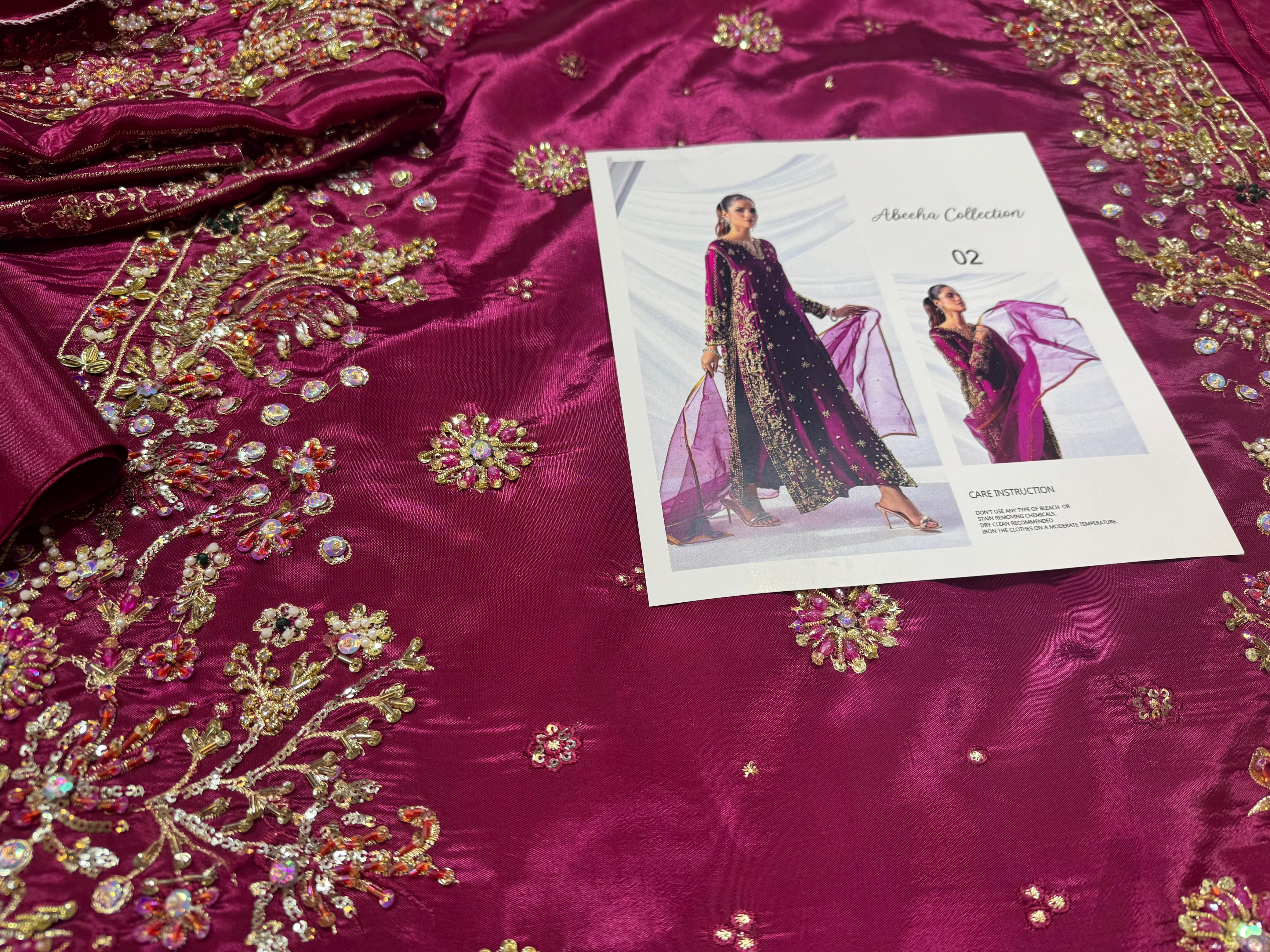 Abeeha Collection by Batik – Majestic Plum Ensemble for Graceful Occasions