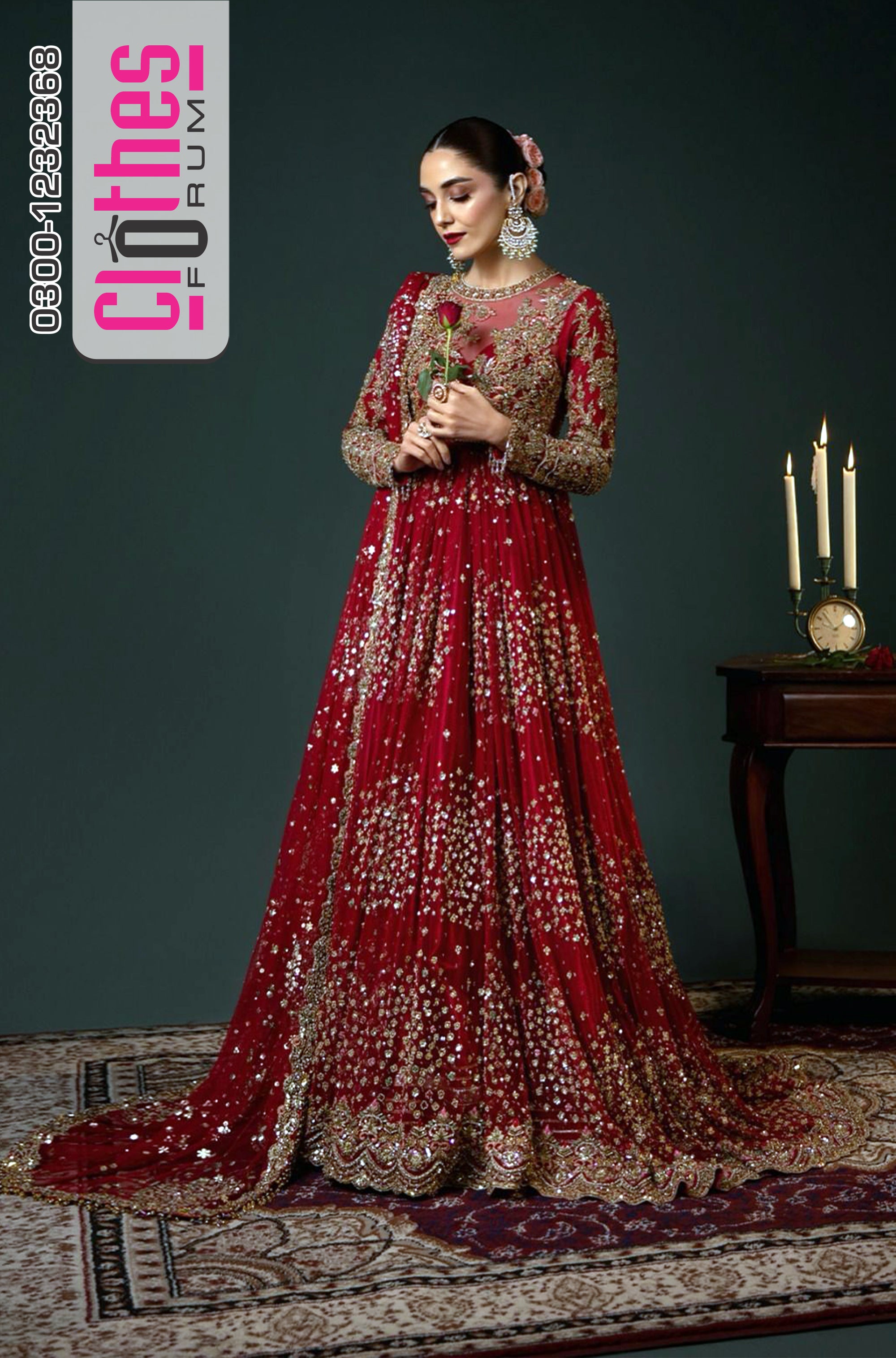 Ahmad Sultan Red Bridal Dream – Regal Elegance Redefined