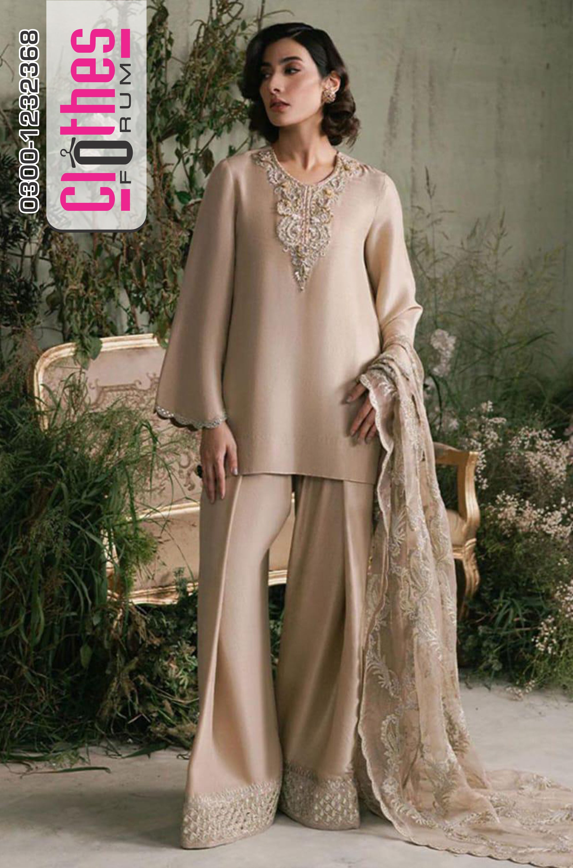 Faiza Saqlain Ivory Raw Silk Masterpiece – A Bridal Dream in Timeless Elegance