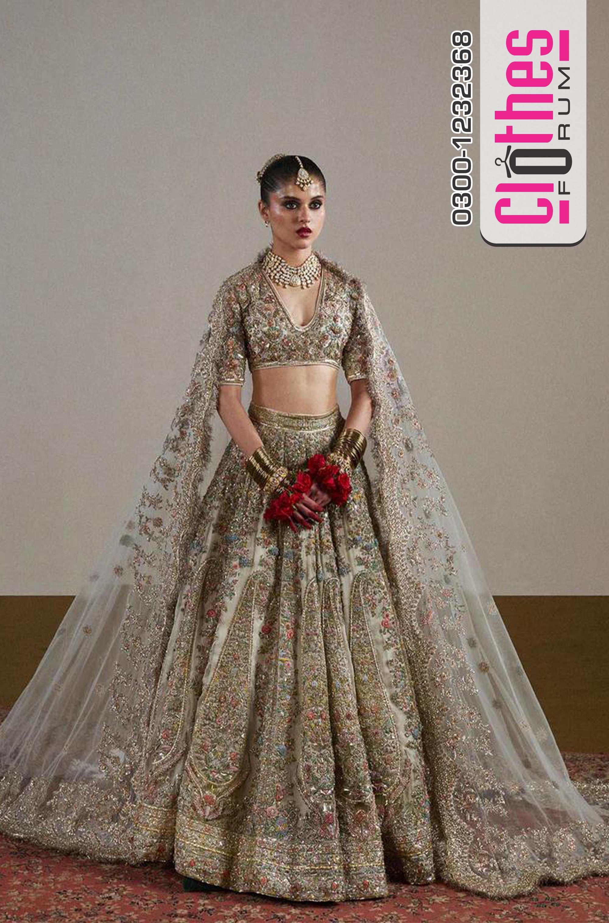 Hussain Rehar Off-White Bridal Dream – Luxury Handcrafted Elegance