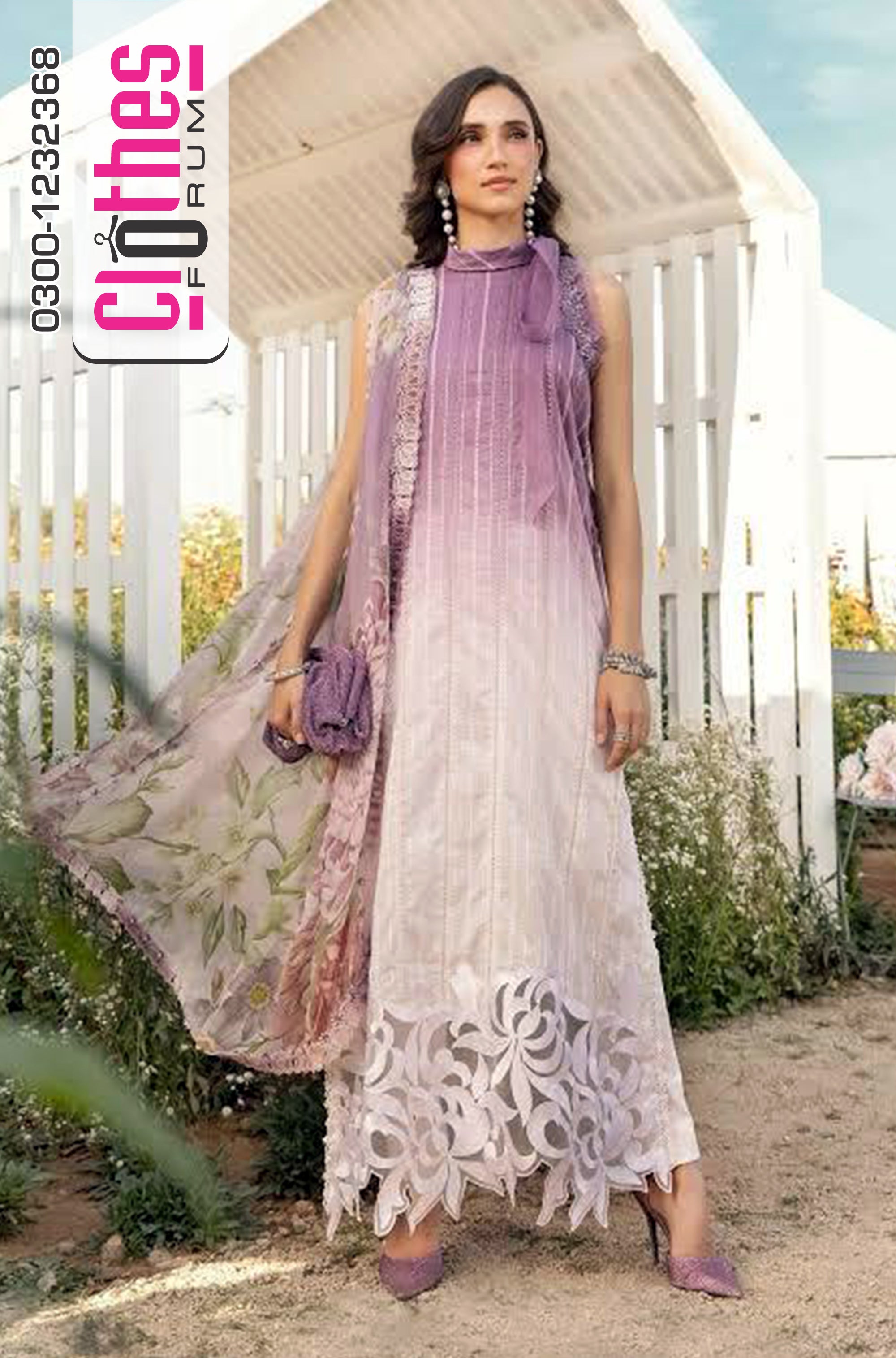 Maria B MPrint – Lavender Blush Ombre Lawn Suit