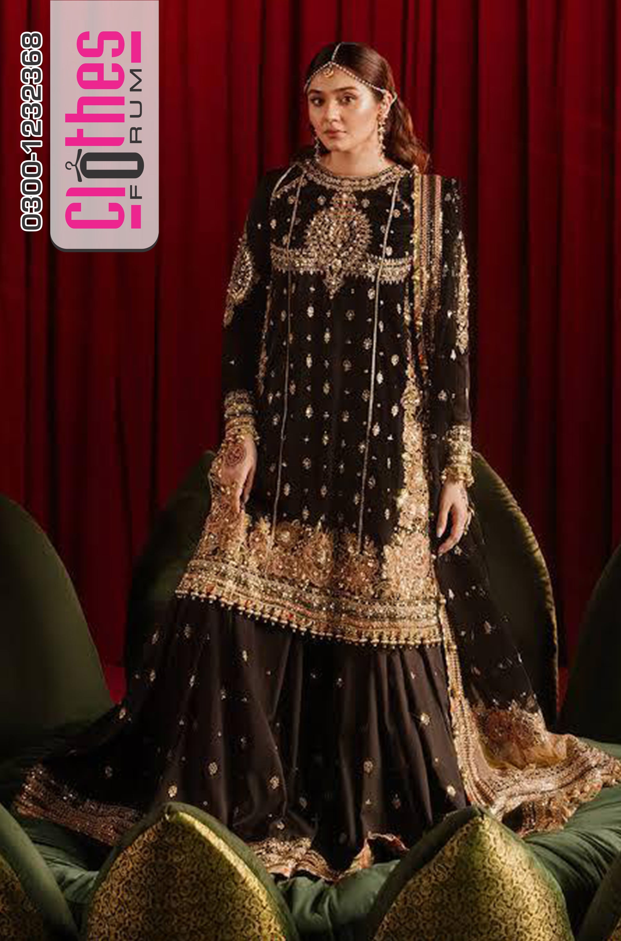 Mohsin Naveed Ranjha Black Luxury Wedding Ensemble – A Regal Festive Attire