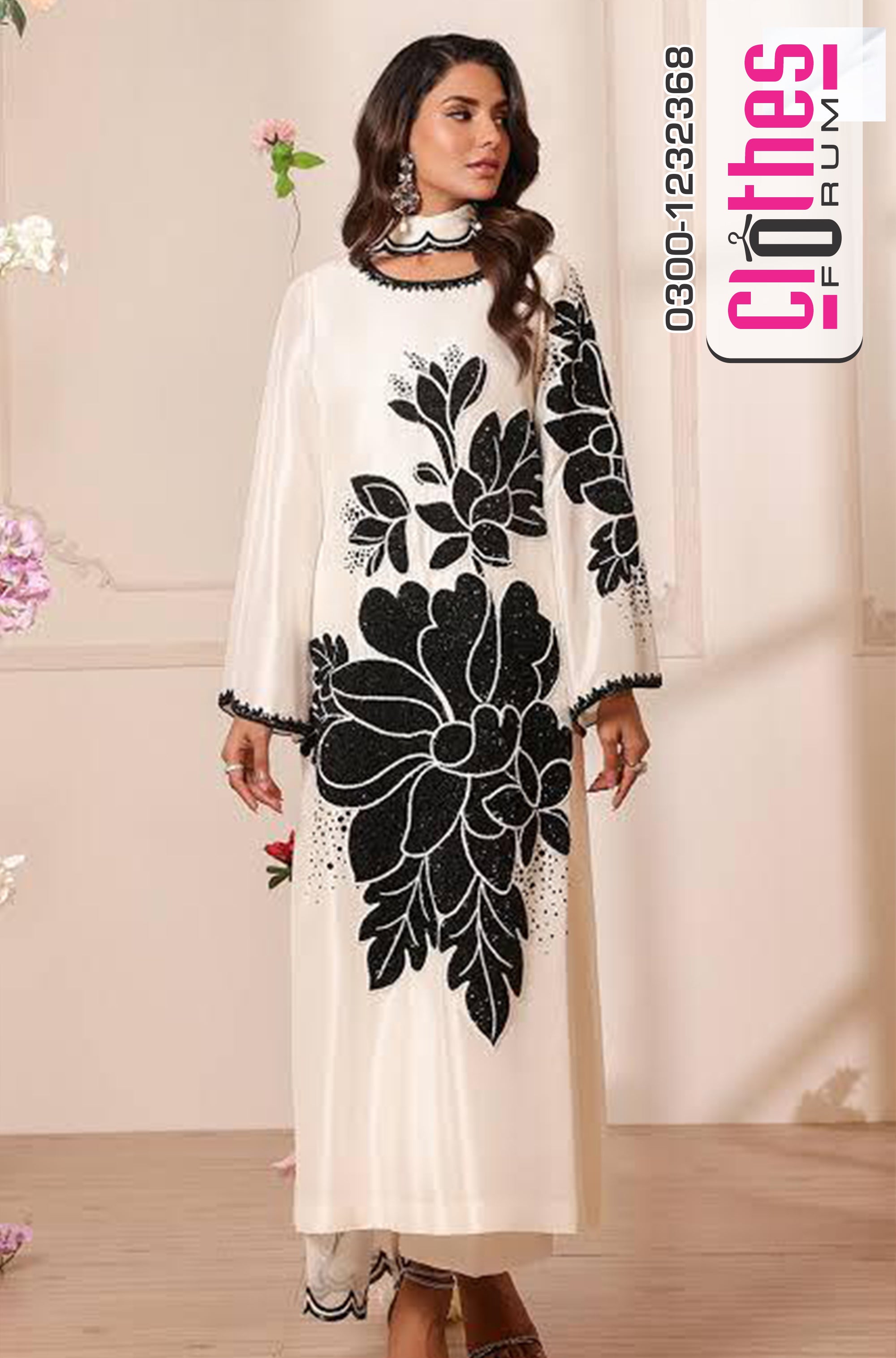 Nomi Ansari's Luxe Monochrome Masterpiece – Effortless Elegance in Chiffon