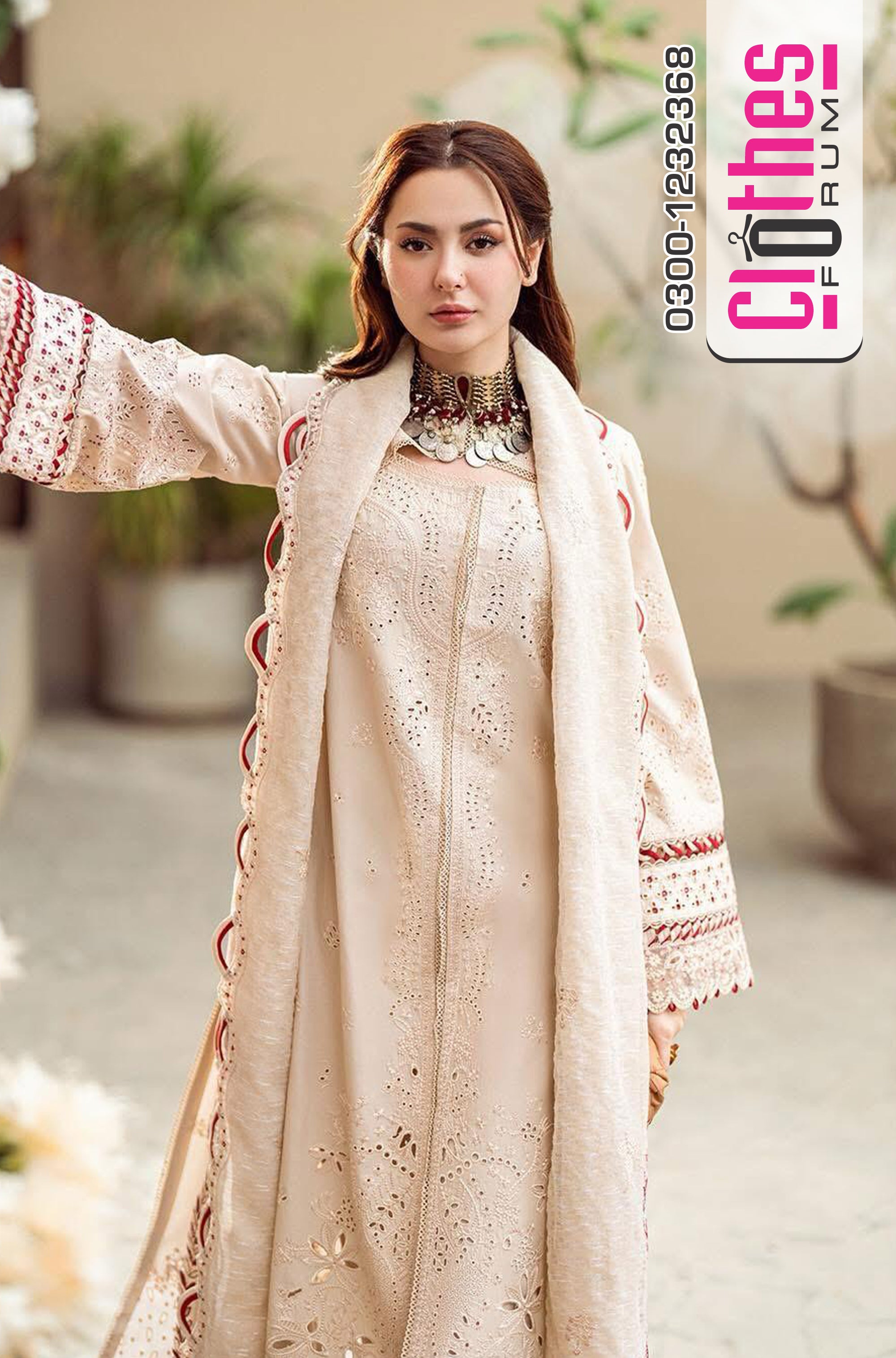 Qalamkar Premium Luxury Lawn 2025 – Ethereal Skin-Toned Elegance for Eid