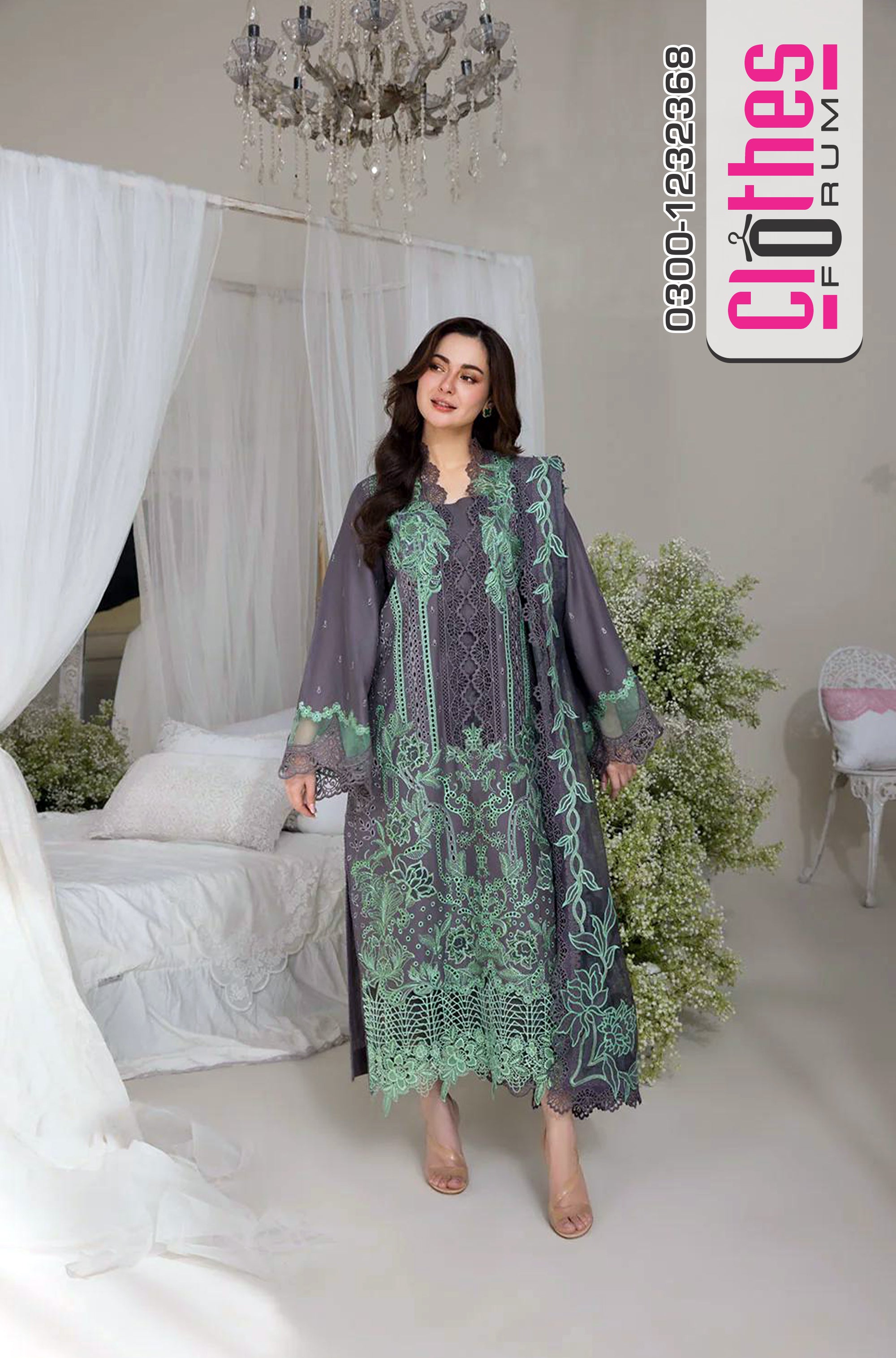 Sobia Nazir Luxury Lawn – Grey Summer Eid Ensemble