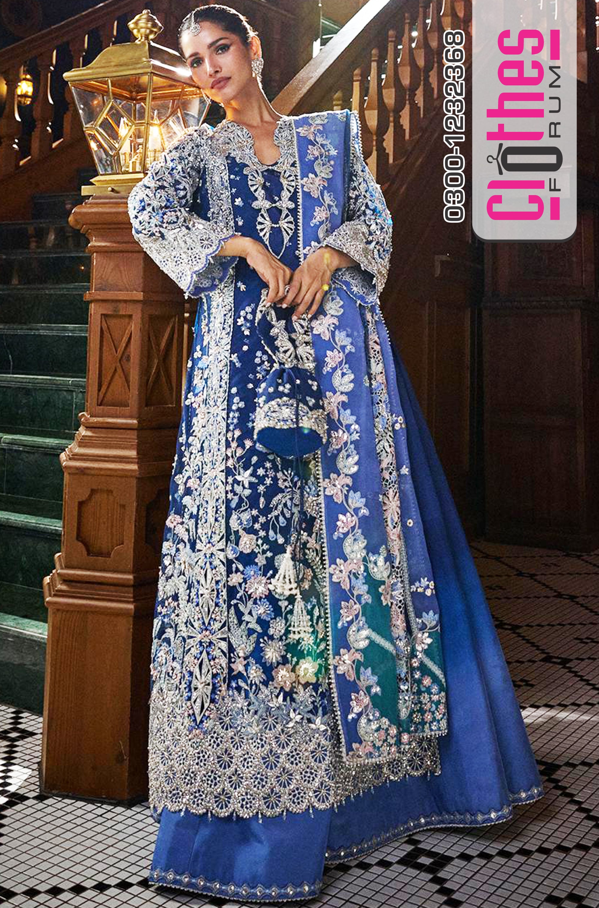 Soraya Premium Wedding Edition – Royal Blue Chiffon Elegance