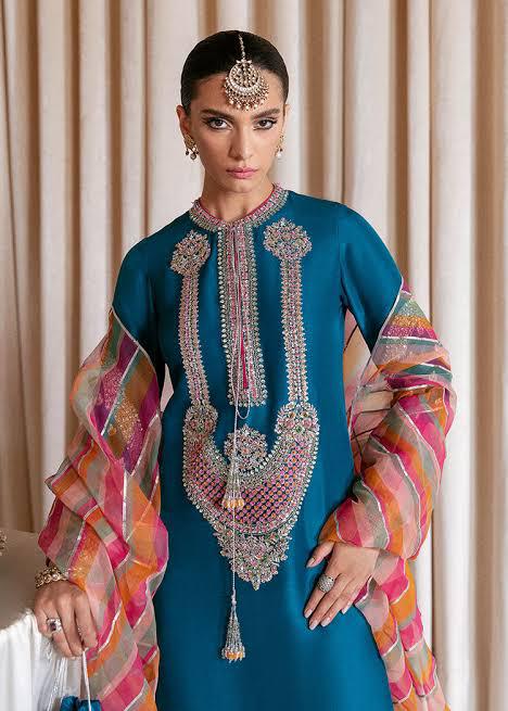 Hussain Rehar Lawn Collection – Elegant Printed Lawn with Organza Touch