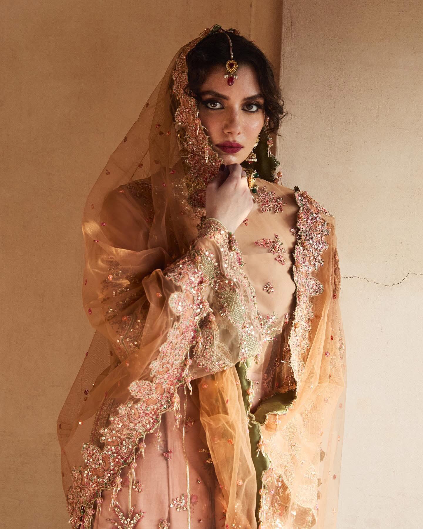 Hussain Rehar Wedding Edition - Enchanting Gold Bridal Ensemble