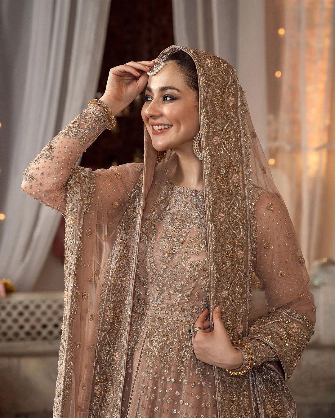 Faiza Saqlain Peach Pink Bridal Lehenga Maxi – A Timeless Wedding Elegance