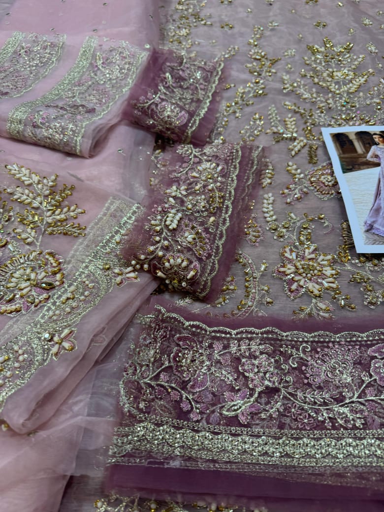 Maria B Lilac & Pink Bridal Kameez Lehenga – A Wedding Masterpiece