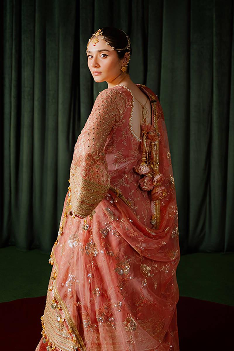 Mohsin Naveed Ranjha Luxe Wedding Gharara – Elegance in Chiffon & Net