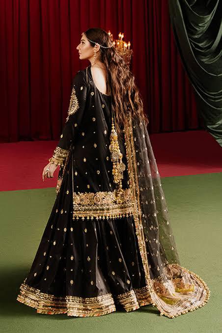 Mohsin Naveed Ranjha Black Luxury Wedding Ensemble – A Regal Festive Attire