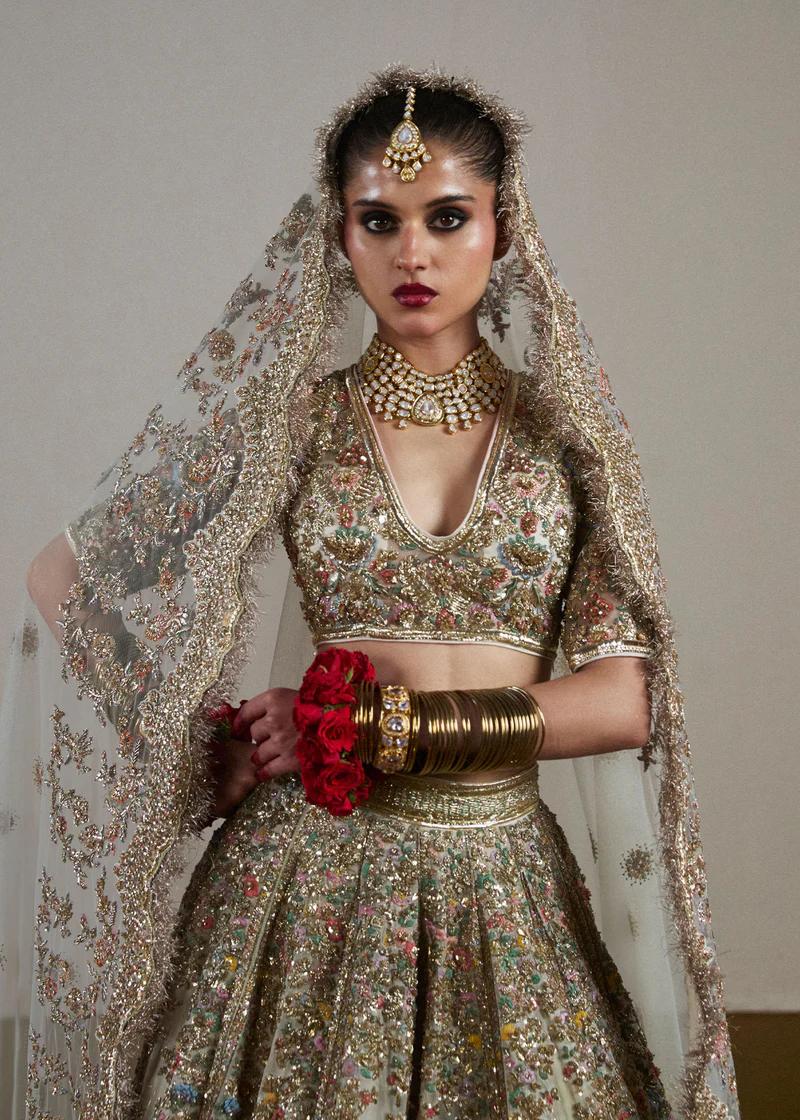 Hussain Rehar Off-White Bridal Dream – Luxury Handcrafted Elegance