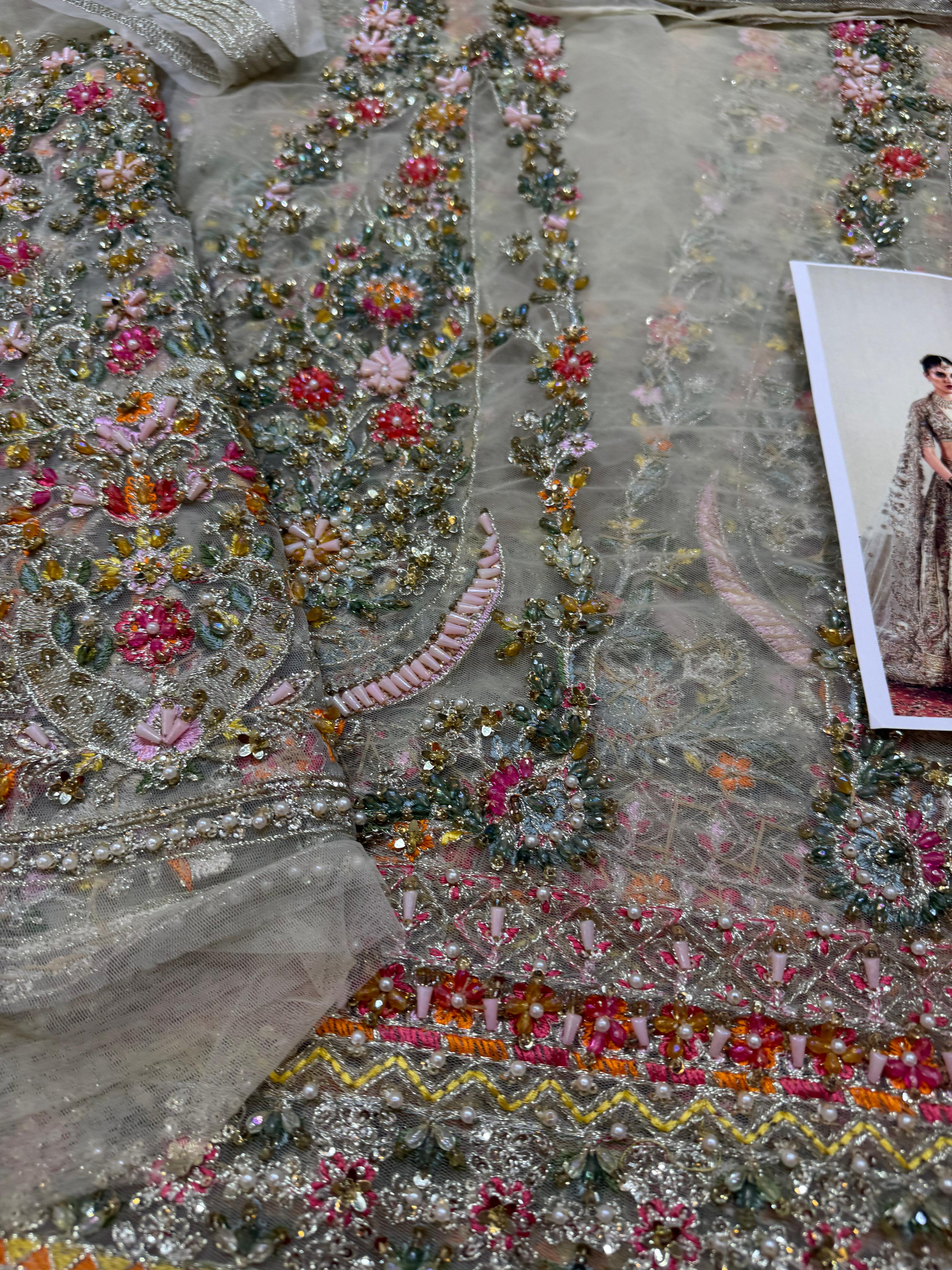 Hussain Rehar Off-White Bridal Dream – Luxury Handcrafted Elegance