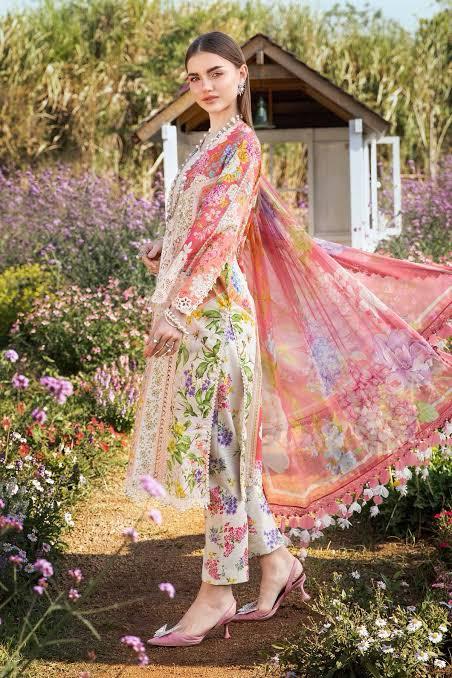 Maria B MPrint 2025 – Blooming Radiance Lawn Dress