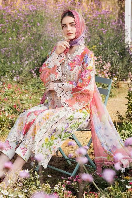 Maria B MPrint 2025 – Blooming Radiance Lawn Dress