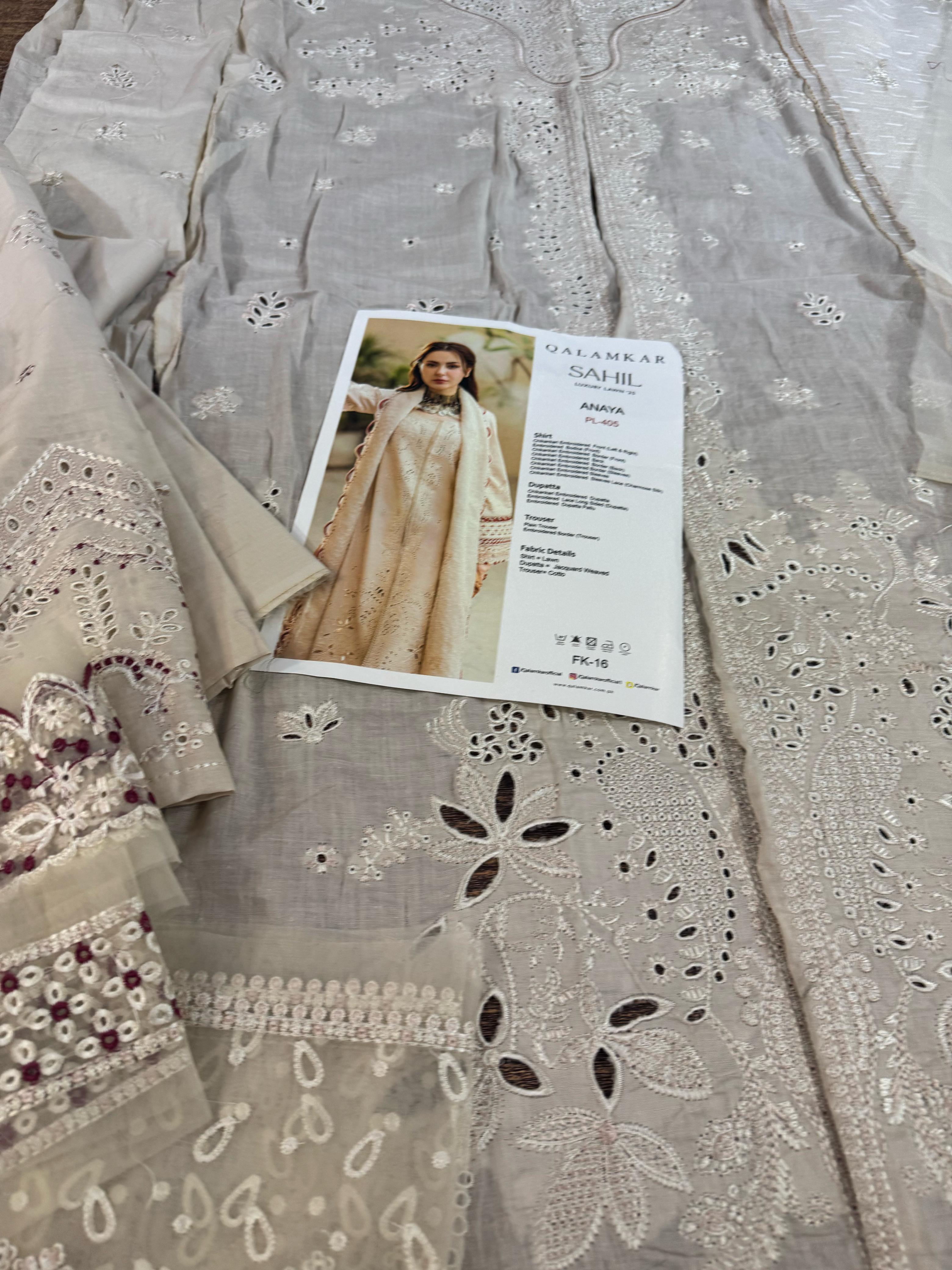 Qalamkar Premium Luxury Lawn 2025 – Ethereal Skin-Toned Elegance for Eid