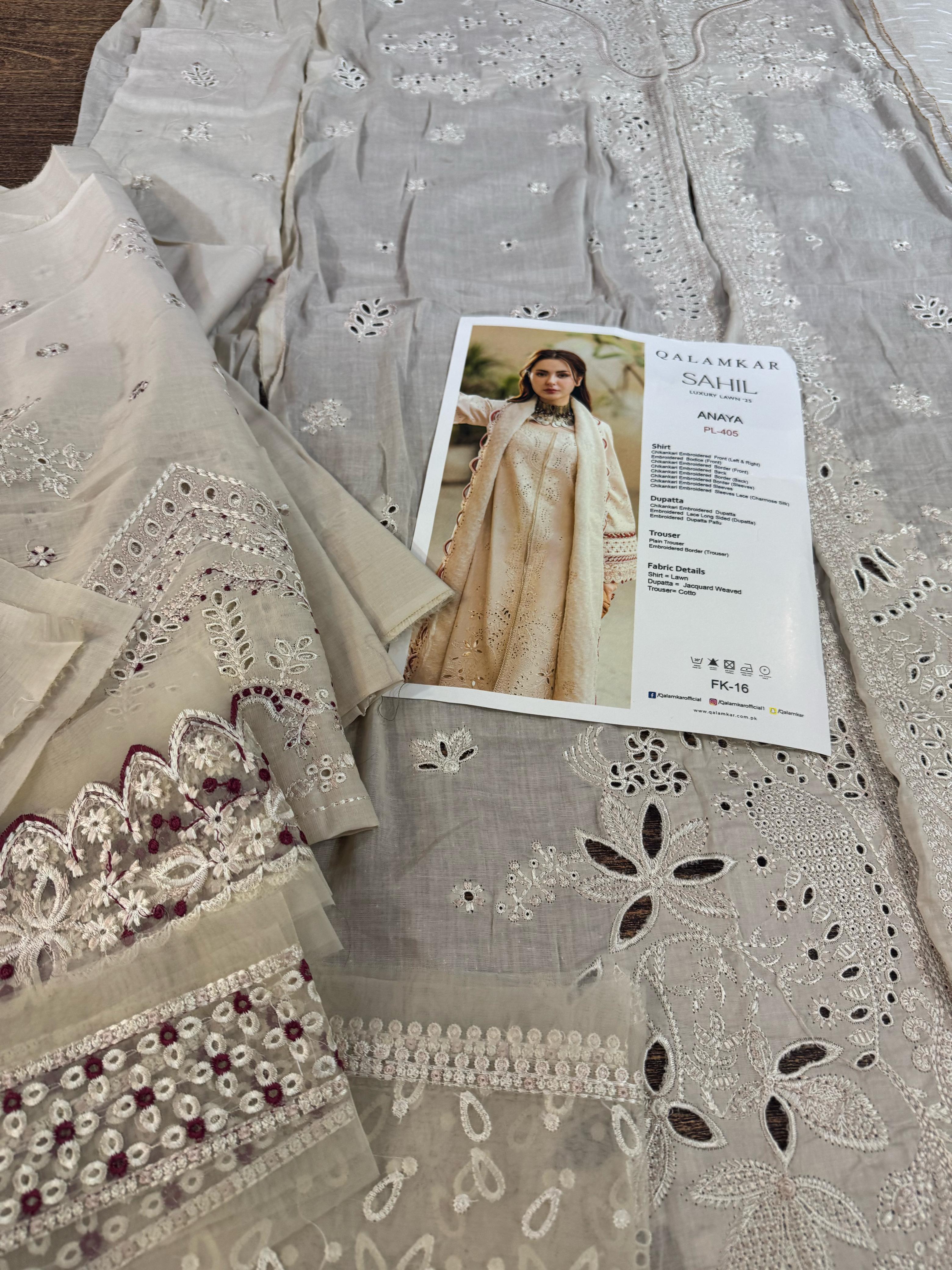 Qalamkar Premium Luxury Lawn 2025 – Ethereal Skin-Toned Elegance for Eid