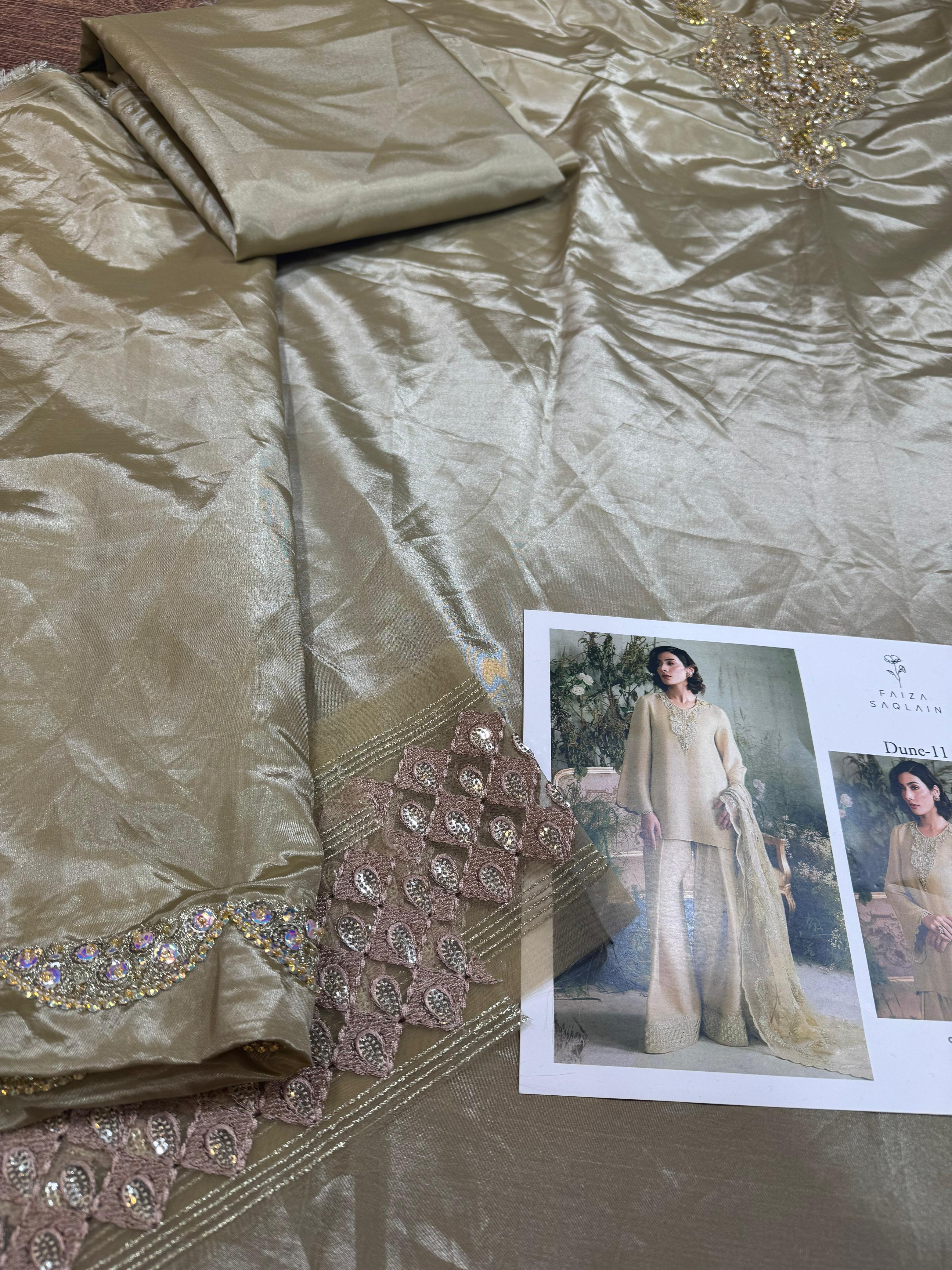 Faiza Saqlain Ivory Raw Silk Masterpiece – A Bridal Dream in Timeless Elegance