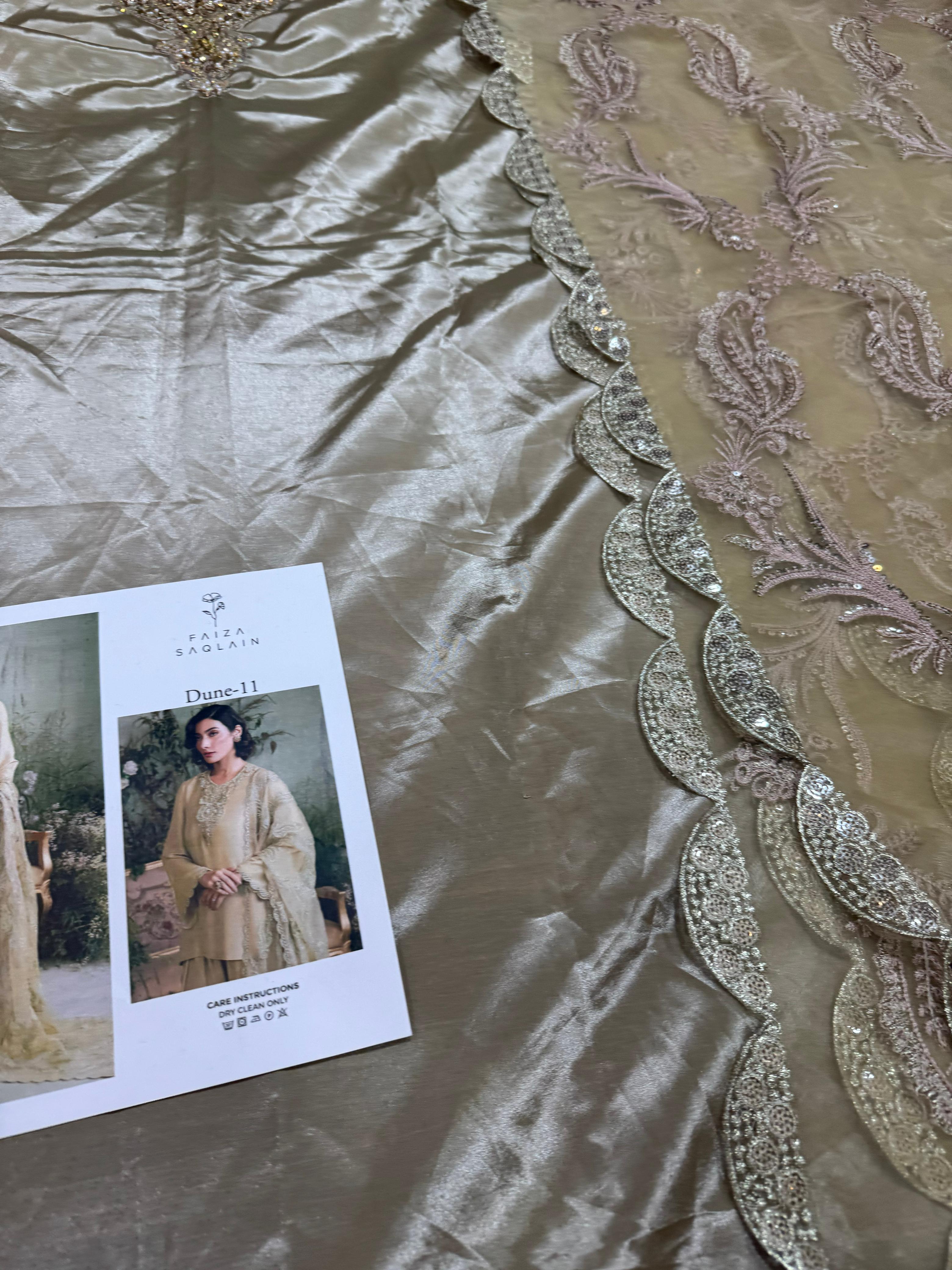 Faiza Saqlain Ivory Raw Silk Masterpiece – A Bridal Dream in Timeless Elegance