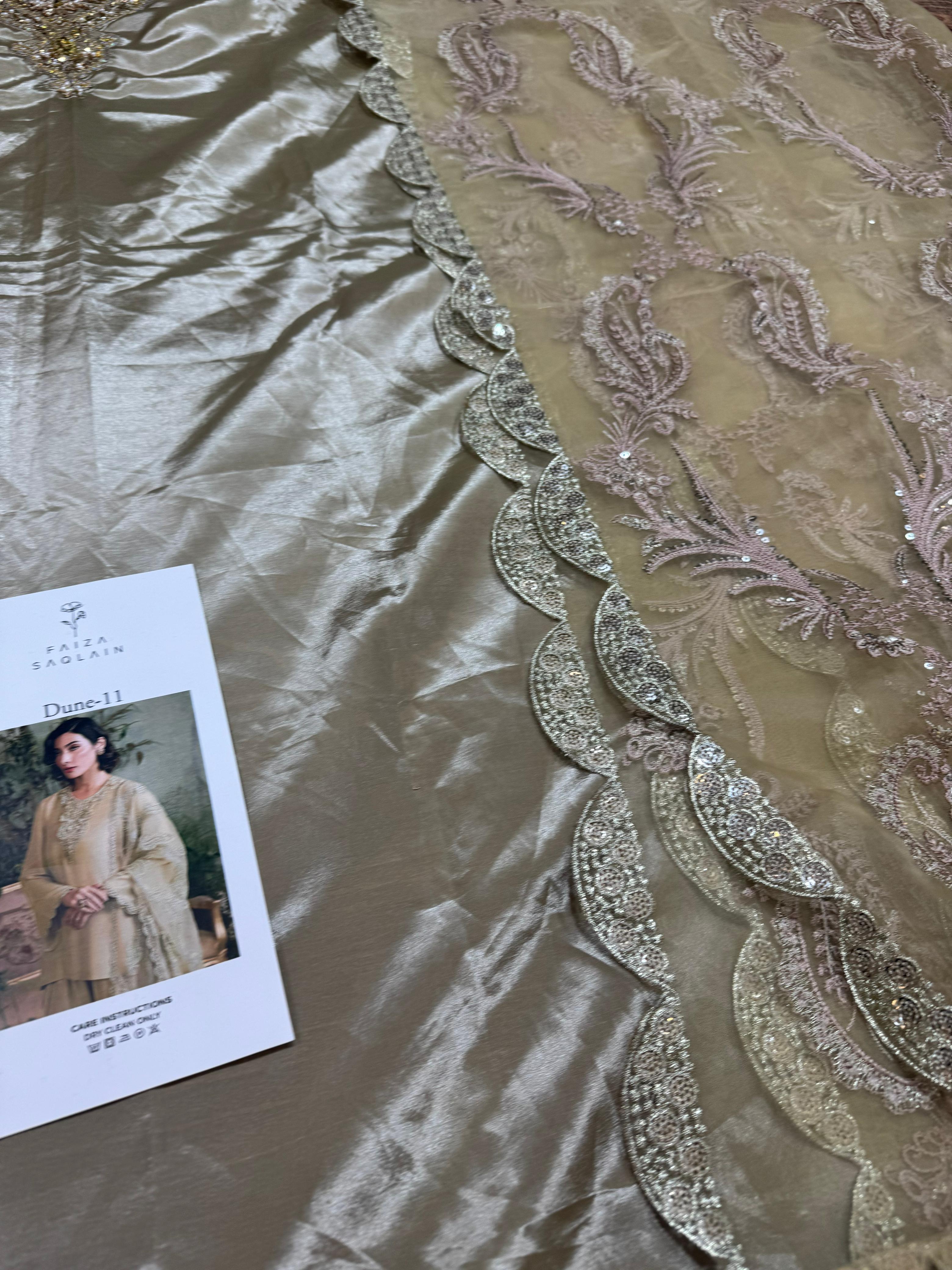 Faiza Saqlain Ivory Raw Silk Masterpiece – A Bridal Dream in Timeless Elegance