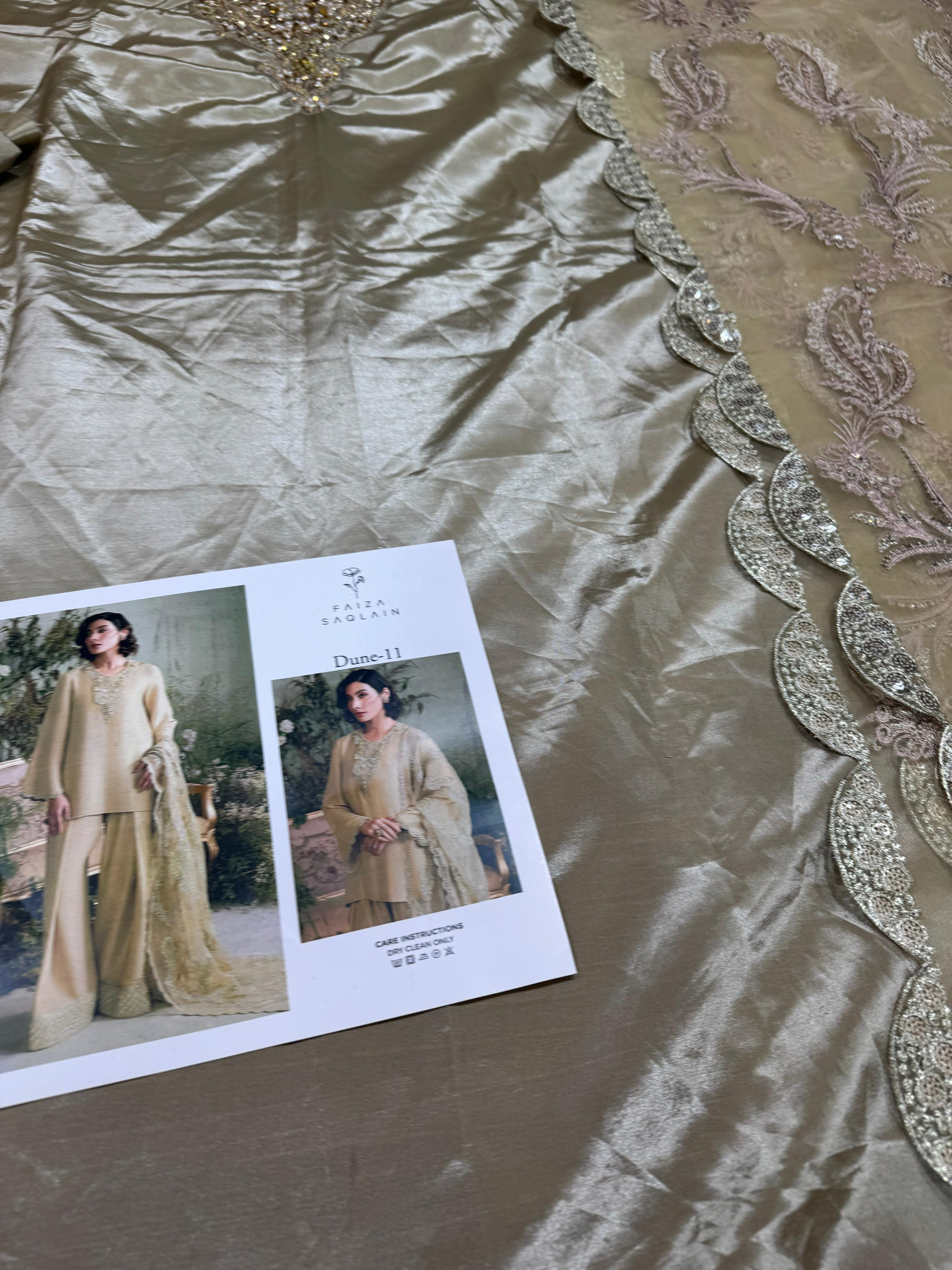 Faiza Saqlain Ivory Raw Silk Masterpiece – A Bridal Dream in Timeless Elegance