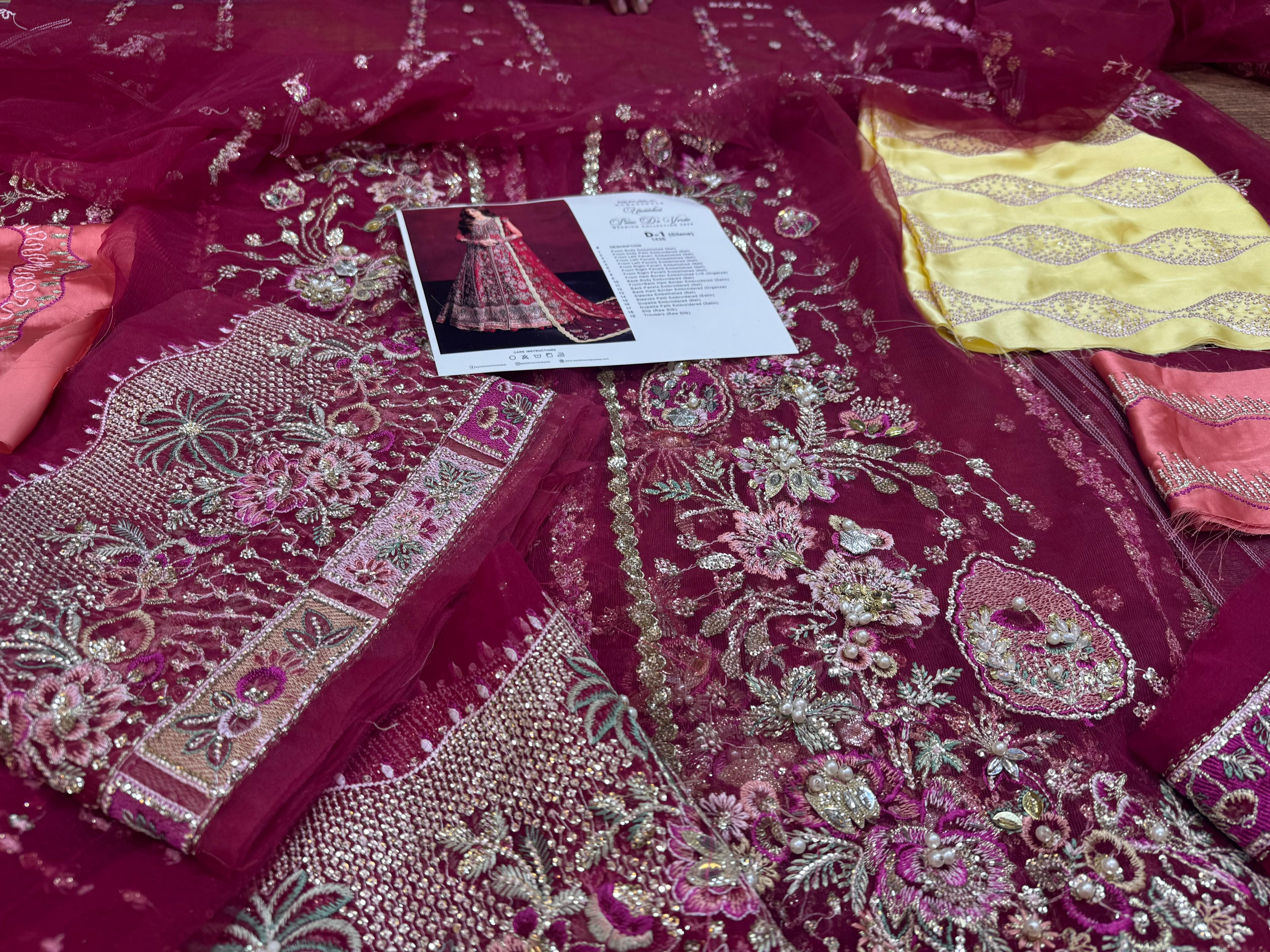 Republic Womenswear Wedding Edition - Majestic Maroon Bridal Ensemble