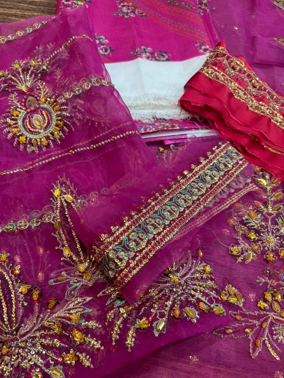 Majestic Magenta Wedding Ensemble by Saira Rizwan