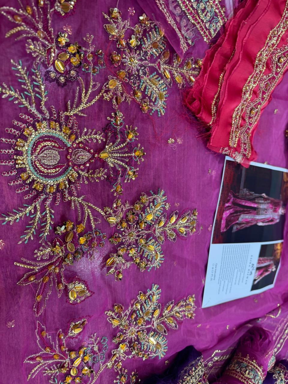 Majestic Magenta Wedding Ensemble by Saira Rizwan