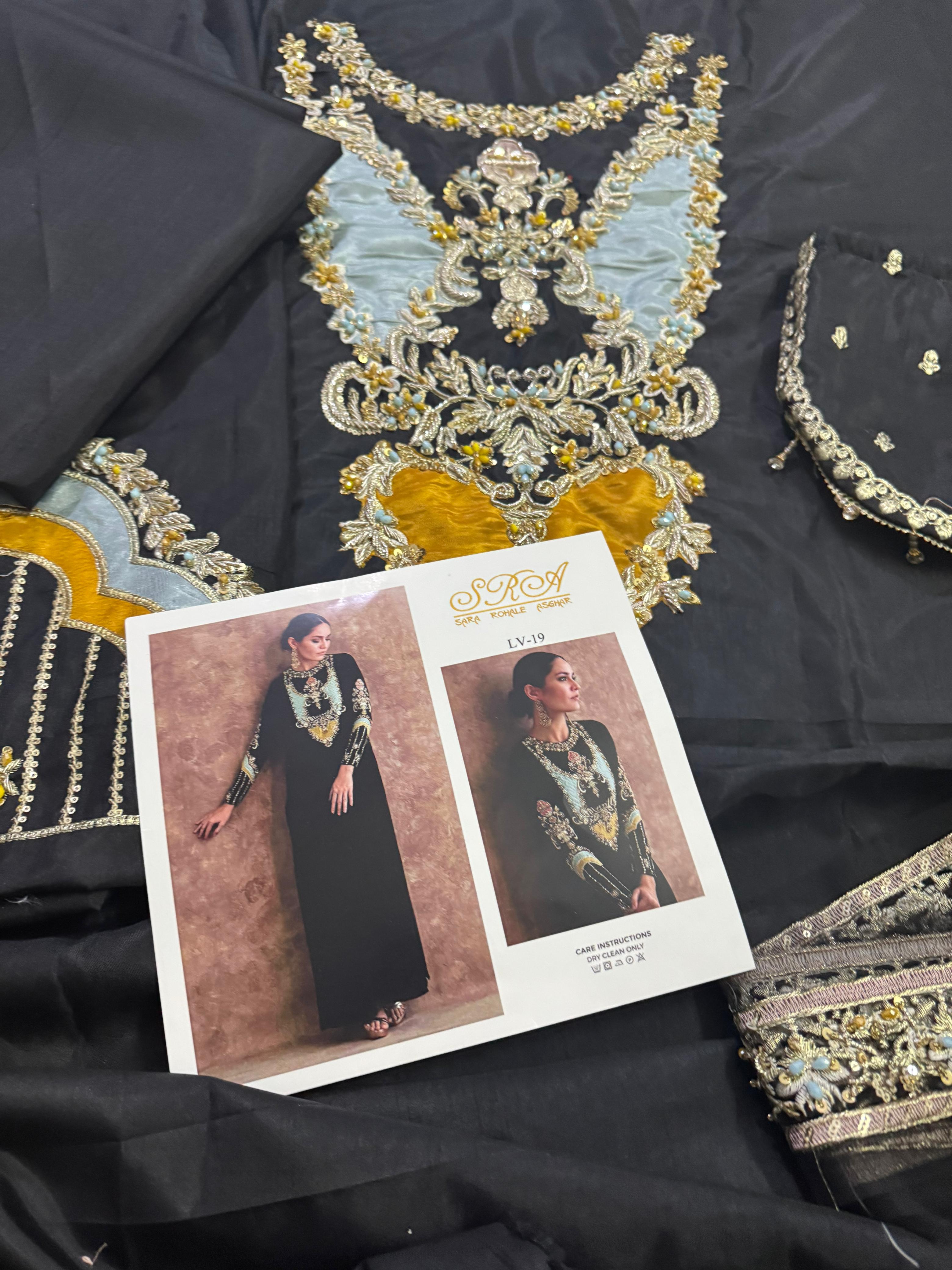 Timeless Black Velvet Grace – Sara Rohail Luxury Wedding Couture