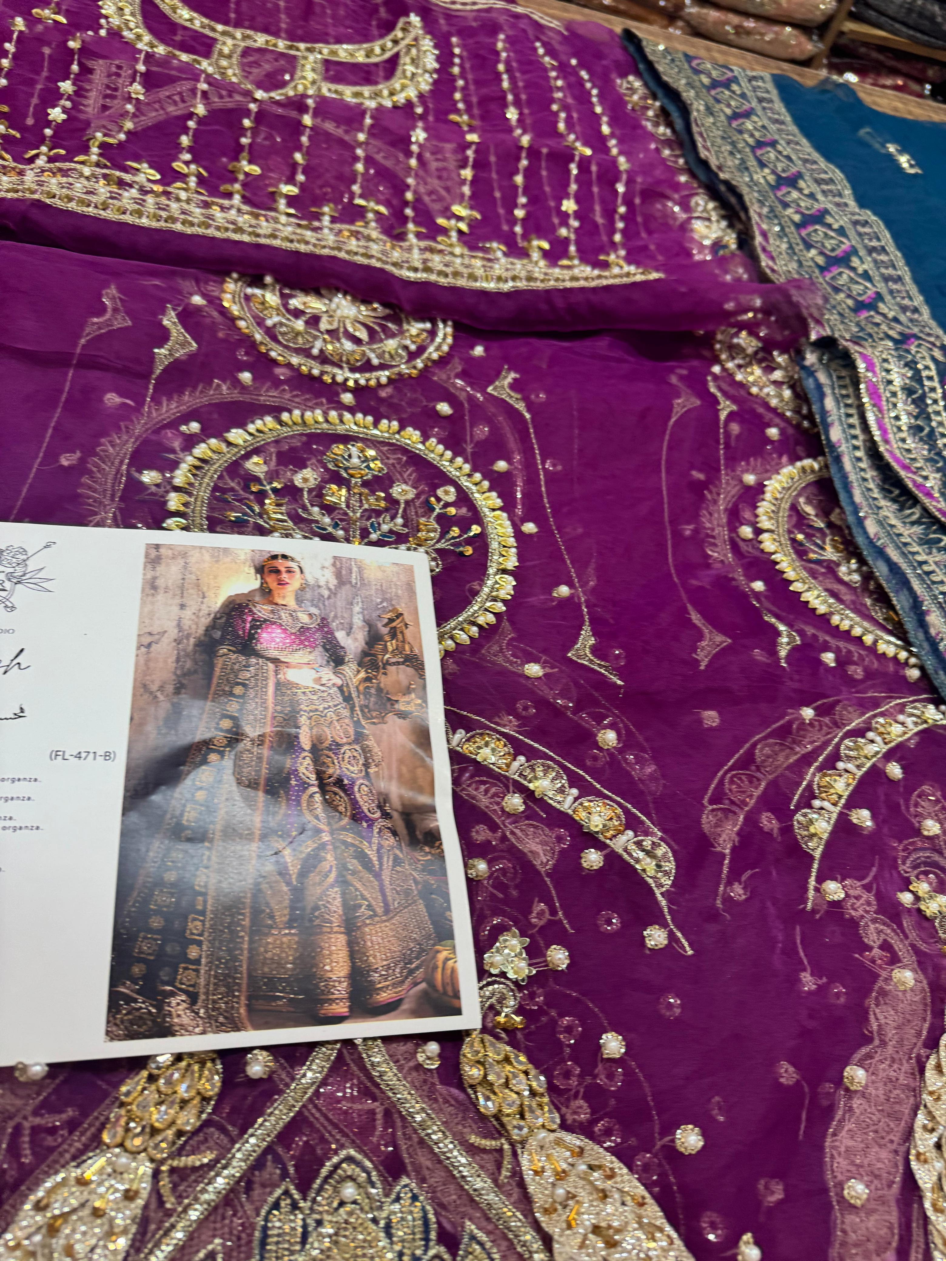 Mohsin Naveed Ranjha Magenta & Teal Choli Lehenga – Luxury Bridal Wear