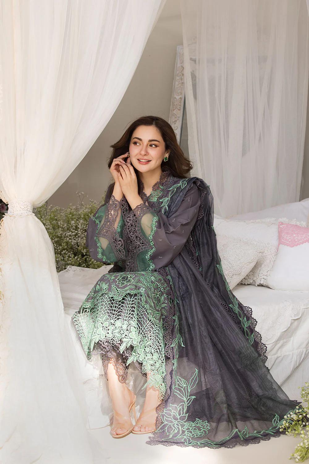 Sobia Nazir Luxury Lawn – Grey Summer Eid Ensemble