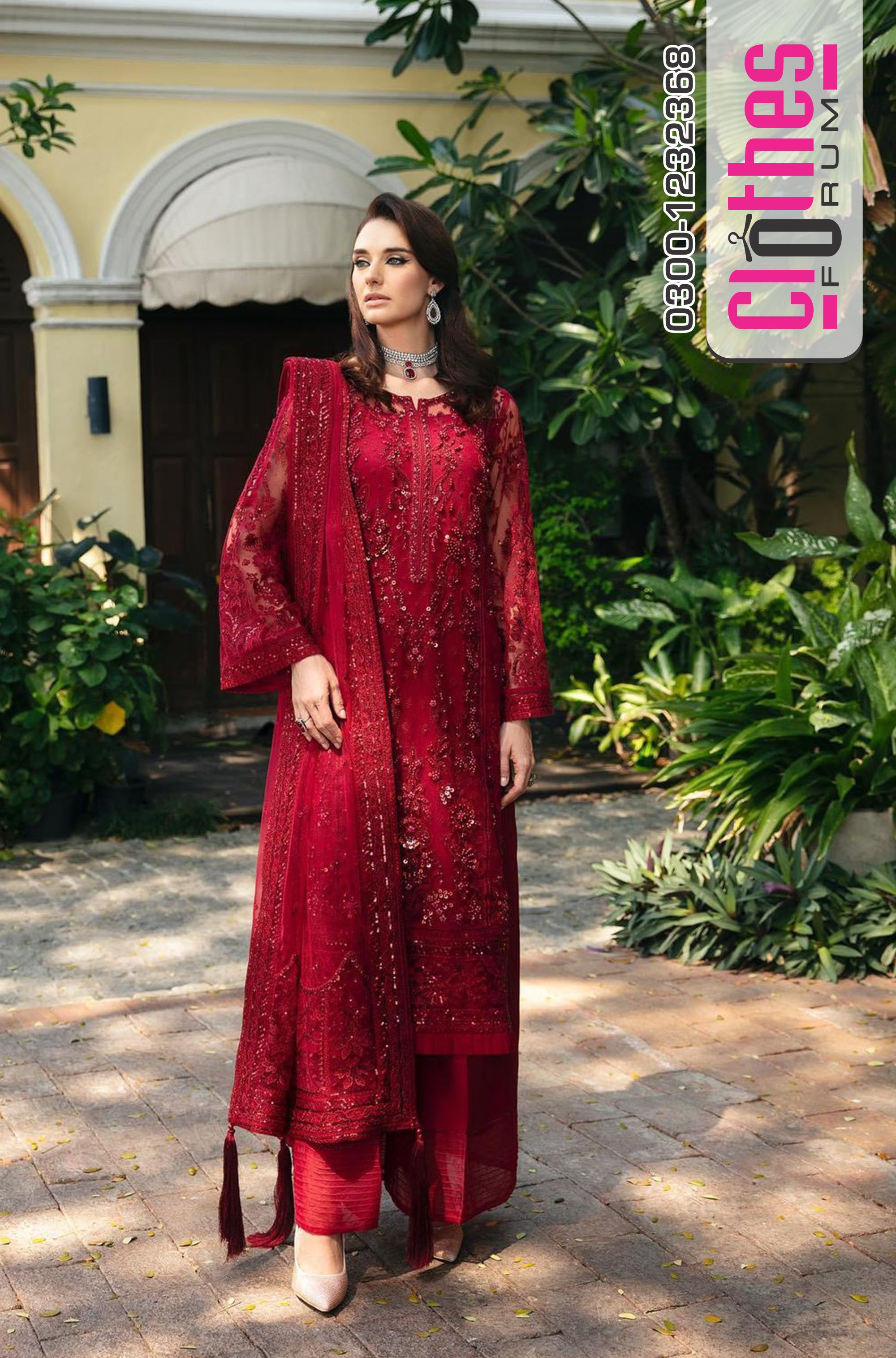 GULAAL Embroidered Chiffon Suit